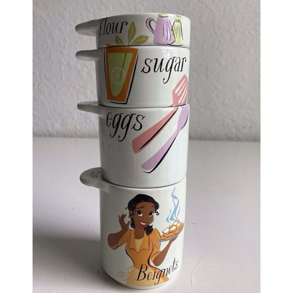 Disney Epcot International Food Wine Festival Tiana Measuring Cup Set Of 4 NEW - Picture 1 of 11